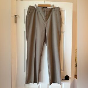 Nine West Barely Bootcut Pants Sz 16 Tan Stretch Mid Rise Career Trousers ‎ NWT